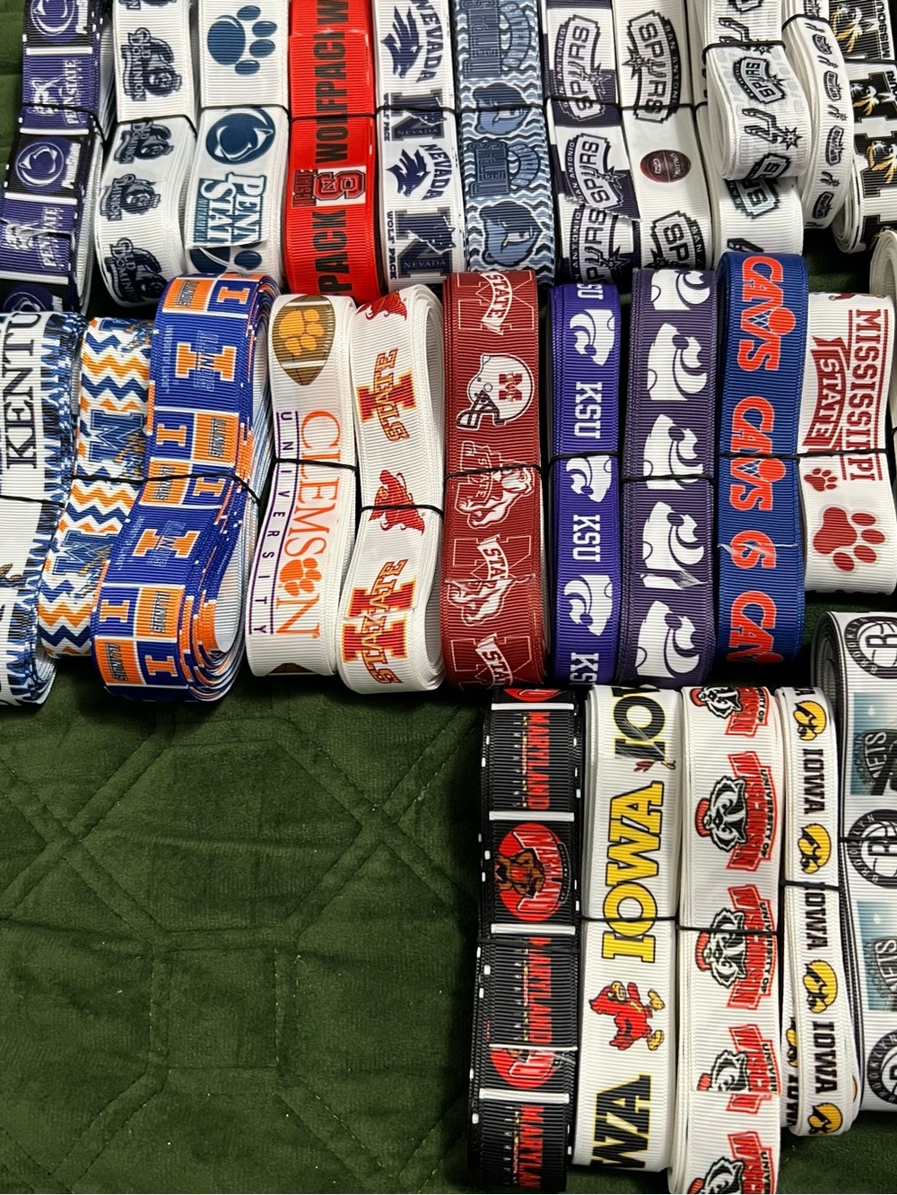 Assorted Collegiate & Sports Logo Ribbon lot.
Different widths & several yards - Picture 5 of 5